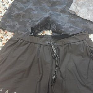 ASRV Men's Athletic Shorts in Dark Gray with Black Drawstring